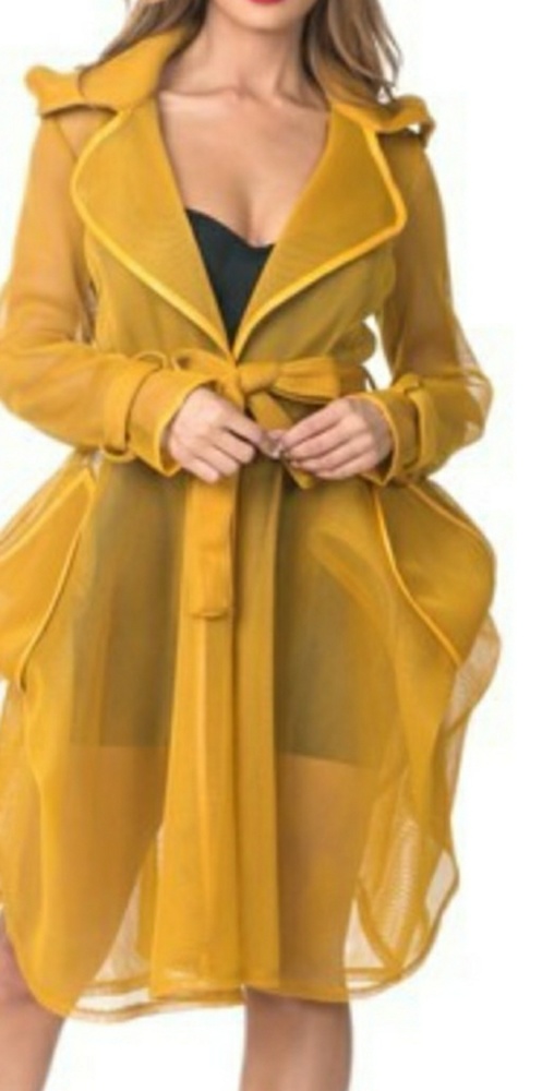 Stylish Honey Mustard Jacket Dress